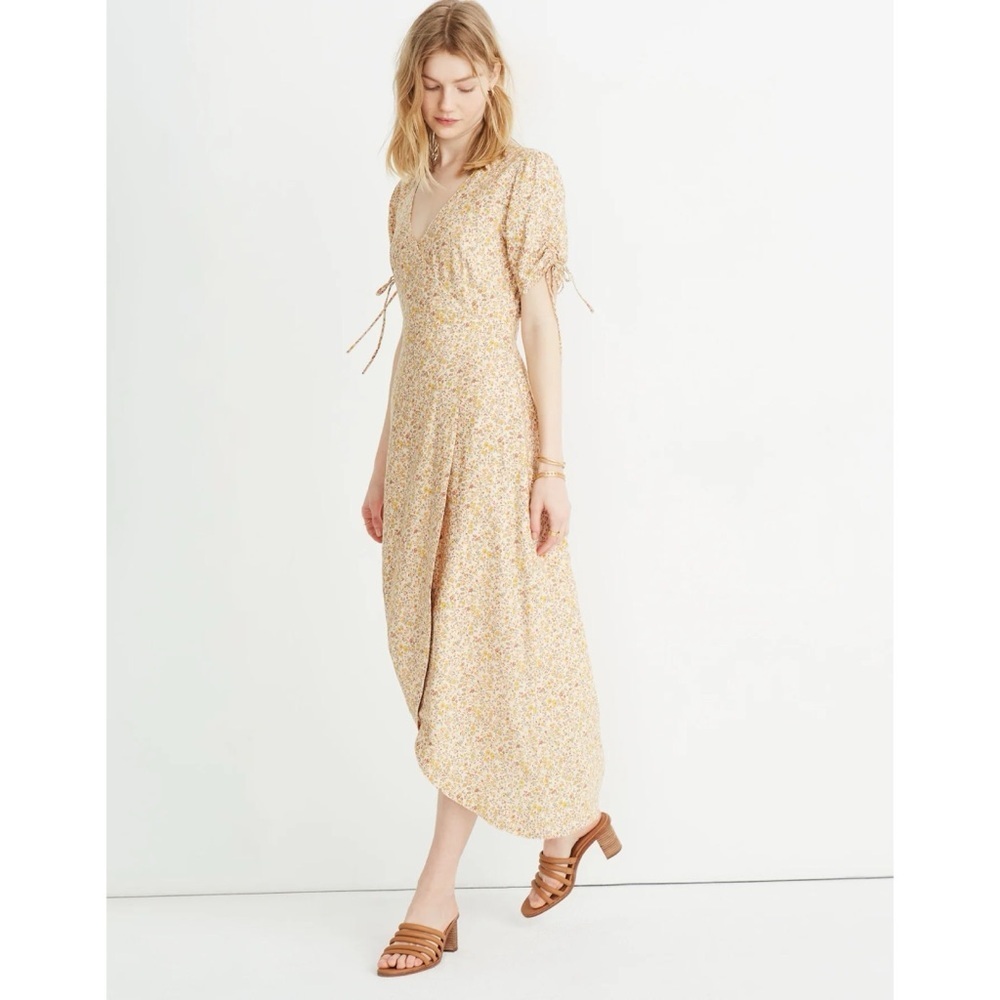 Madewell Floral Maxi Dress in Cream and Yellow